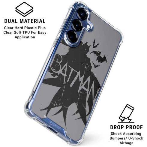 DC Comics Batman Silhouette Art Galaxy S25 Clear Case